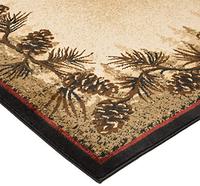 Gambar Rustic Lodge Pine Cone Border Brown 5x7 Area Rug, 53x73 dari Home and Kitchen USA undefined 4 Tokopedia