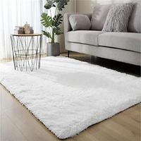 Gambar GOKISNE Fluffy Shag Rug Soft Fuzzy Carpet, 4 x 5 ft White dari Home and Kitchen USA undefined 2 Tokopedia