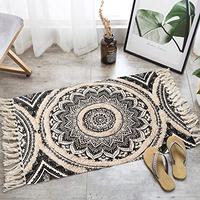 Gambar Small Boho Mandala Throw Area Rug 2 x 3,KIMODE Black Bohemian dari Home and Kitchen USA undefined 3 Tokopedia