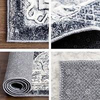 Gambar Calore Boho Moroccan Area Rug Gray (Gery and White, 4x5.3) dari Home and Kitchen USA undefined 4 Tokopedia