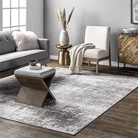 Gambar nuLOOM Jade Faded Abstract Area Rug, 4 3' x 6, Light Grey dari Home and Kitchen USA undefined 3 Tokopedia