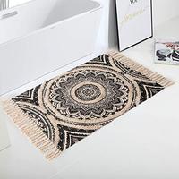 Gambar Small Boho Mandala Throw Area Rug 2 x 3,KIMODE Black Bohemian dari Home and Kitchen USA undefined 1 Tokopedia