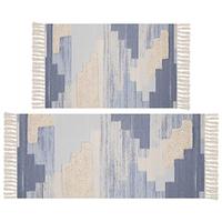 Gambar HiiARug Boho Rug Tufted Boho Bathroom Rugs Set of 2(2x3+2x43', Blue) dari Home and Kitchen USA undefined 3 Tokopedia