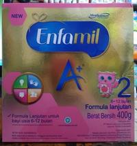 Gambar Promo Susu Enfamil A Plus . Tahap 2. Usia 6-12 Bulan. 400 Gram Diskon dari deeberah undefined 2 Tokopedia