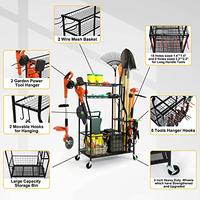 Gambar Garden Tool Organizer for Garage, Yard Tool Storage on Wheels dari Home and Kitchen USA undefined 4 Tokopedia