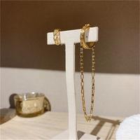 Gambar XIJING Fashion Asymmetrical Temperament Tassel Earrings Korea Simple dari mutual stores undefined 4 Tokopedia