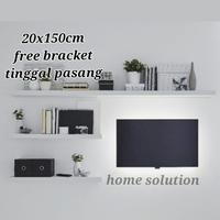 Gambar (150x20cm) Rak tv ambalan dinding gantung kayu minimalis - Putih - - Putih dari QIASATINA undefined 3 Tokopedia