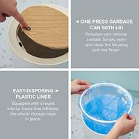 Gambar Nordic Style Trash Can (1-Pack) - Push Top Trash Can with Lid dari Home and Kitchen USA undefined 2 Tokopedia