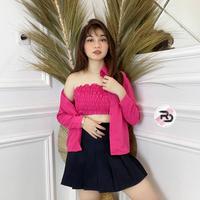 Gambar ZR938 RD FASHION MAPE SET POLOS FIBER SET dapat tanktop dan kemeja dari Avisha Bertoldi11 undefined 1 Tokopedia
