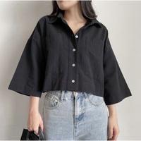 Gambar QY434 RD FASHION KEMEJA CROP LINEN POCKET dari Avisha Bertoldi11 undefined 1 Tokopedia