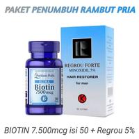 Gambar PAKET PENUMBUH RAMBUT BULU BREWOK PRIA BIOTIN 7500 ISI 50 DAN Limited dari toro083 undefined 1 Tokopedia