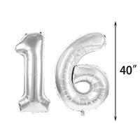 Gambar 16th Birthday Decorations Party Supplies,16th Birthday Balloons Silver dari Home and Kitchen USA undefined 3 Tokopedia