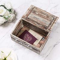 Gambar MyGift Torched Wood Gift Card Box dari Home and Kitchen USA undefined 1 Tokopedia
