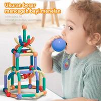 Gambar 【momo】cod 64/42/25pcs Set Diy Mainan Batang Blok Magnetik Building Bl dari abdul media undefined 5 Tokopedia