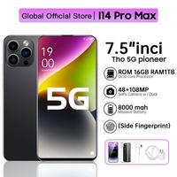 Gambar Smartphone i14 Pro Max RAM 12GB Android 12 Handphone Murah - Black, 64G dari 7-Grosir undefined 1 Tokopedia