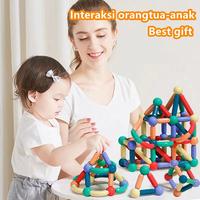 Gambar 【momo】cod 64/42/25pcs Set Diy Mainan Batang Blok Magnetik Building Bl dari abdul media undefined 4 Tokopedia