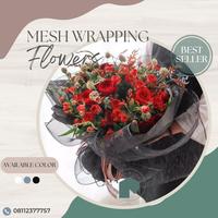 Gambar Flower Wrap Mesh Jaring Korean Bouquet Net Bunga Wrapping - WHITE, 1ROLL dari New Moon Casa undefined 5 Tokopedia
