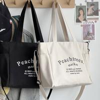 Gambar tote bag kanvas premium sekaligus tas slempang Tote bag resleting lucu - KREM dari overpassion undefined 3 Tokopedia