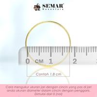Gambar Cincin Tali Emas Bola Mrican Gold 10K Semar Nusantara - Merah dari Semar Nusantara undefined 4 Tokopedia