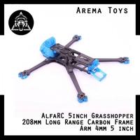 Gambar AlfaRC 5inch Grasshopper 208mm Long Range Carbon Frame Arm 4mm 5 inch dari Arema Toys undefined 2 Tokopedia