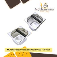 Gambar Muranee Stainless Knox Box Coffee Powder Box Ampas Kopi H10630- H10631 - 1/4 15 H10631 dari Mokhamano Coffee undefined 1 Tokopedia