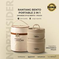 Gambar Rantang Kotak Makan Lunch box bulat Stainless Steel anti bocor R46 - Tas dari Northsider Coffee Shop undefined 1 Tokopedia