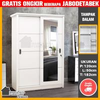 Gambar Lemari Pakaian Baju 2 Pintu Sliding + Kaca Full dari Cahaya toko dewi undefined 1 Tokopedia