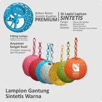 Gambar TERBARU PROMO Lampion Rotan Warna, Lampu Hias Gantung kamar Taman dari Mandragiri undefined 5 Tokopedia