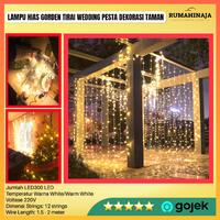 Gambar FARID Lampu Tulr Tirai LED 3x3 M Dekorasi Lampu Hias Natal Pesta dari Farid Bakery undefined 4 Tokopedia