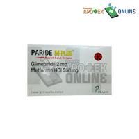 Gambar PARIDE M-PLUS 2MG/500 BLISTER 10 KAPLET/METFORMIN/GLIMEPIRIDE/DIABETES dari Apotek Singojuruh Juruh undefined 3 Tokopedia