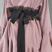 Gambar obi belt ikat pinggang wanita model ruffle organza dot hitambelt dari ides, undefined 1 Tokopedia