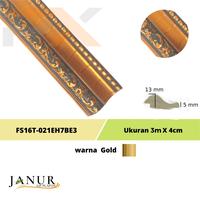 Gambar GROSIR Lis Plafon Pvc / Lis Pigura Motiv + Warna Gold / P 3m X L 4cm 1 dari Sientastore undefined 1 Tokopedia