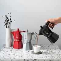Gambar Bialetti - Mokapot Moka Exclusive Black 6 Cups Alat Seduh Kopi Manual dari Bialetti Official Store undefined 5 Tokopedia