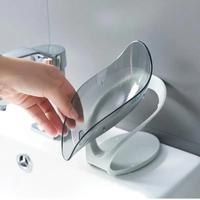 Gambar Leaf Shape Soap Box Drain Soap Holder Box Bathroom Accessories Sets dari fayaha undefined 4 Tokopedia