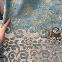 Gambar FT New European Style Luxurious Blue Curtains for Living Dining dari Functiont Tools undefined 4 Tokopedia