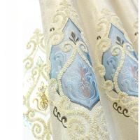Gambar FT European Luxury Silver Gray Embroidered Curtains for Living dari Functiont Tools undefined 5 Tokopedia