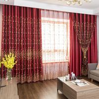 Gambar FT Red Printed High Precision Christmas Curtains Bedroom Living dari Functiont Tools undefined 3 Tokopedia