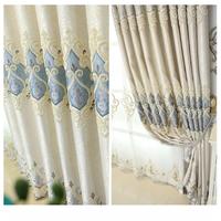 Gambar FT European Luxury Silver Gray Embroidered Curtains for Living dari Functiont Tools undefined 3 Tokopedia