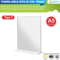 Gambar Kualitas Premium.. Standing akrilik A5 untuk QR CODE scan QRIS 8FT dari Pradipta Collections undefined 3 Tokopedia