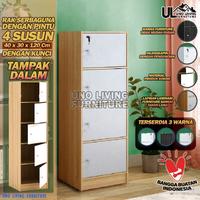 Gambar LEMARI RAK SERBAGUNA SUSUN 3 4 5 KAYU DENGAN KUNCI TERBARU MURAH - 3 SUSUN WHITE dari Collectionhome. undefined 1 Tokopedia