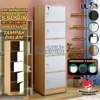Gambar LEMARI RAK SERBAGUNA SUSUN 3 4 5 KAYU DENGAN KUNCI TERBARU MURAH - 3 SUSUN WHITE dari Collectionhome. undefined 4 Tokopedia