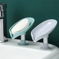 Gambar JD Leaf Shape Soap Box Drain Soap Holder Bathroom Accessories T dari Jaya Diving undefined 4 Tokopedia