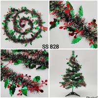 Gambar GROSIR Slinger Natal 2m Daun Cherry Hiasan Tinsel Dekor Pesta Hiasan - SS828 DAUN+CERI dari Grosir Sukses Jakarta undefined 3 Tokopedia