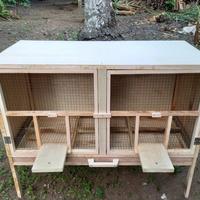 Gambar Kandang Merpati / Dara 2 Ruang 2 Pintu Minimalis Bahan Kayu dari Trisatya Utama undefined 3 Tokopedia