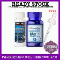 Gambar Kirkland Minoxidil 5% 60 mL + Biotin 10000 Mcg isi 100 Softgels ( FREE dari Hanne Batsyuaa undefined 1 Tokopedia