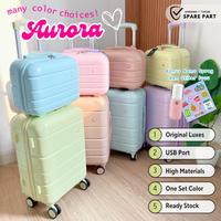 Gambar Koper Kabin Cabin Bagasi 14 16 20  Inch Koper Luxes Aurora Series Lugg - Aurora White, Beauty Case 14" dari pokemon-store15 undefined 1 Tokopedia