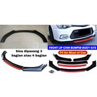 Gambar JUAL spoiler winglet bumper depan universal PLASTIK - BLACK+RED dari CARS ACC undefined 2 Tokopedia