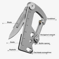 Gambar TACRAY Titanium Carabiner Multifunction Keychain  Utility Knife dari GOSTARS VIP undefined 3 Tokopedia