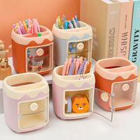 Gambar AVEN Kotak Penyimpanan Alat Tulis / Tempat Pena 2 Tingkat Storage Box - Pink dari Aven Indonesia undefined 3 Tokopedia