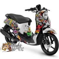 Gambar Stiker Full body + Decal Dashboard Yamaha Fino FI /Karbu Buldog Zombie - Putih, FINO KARBU dari decalmatic_NEW undefined 1 Tokopedia